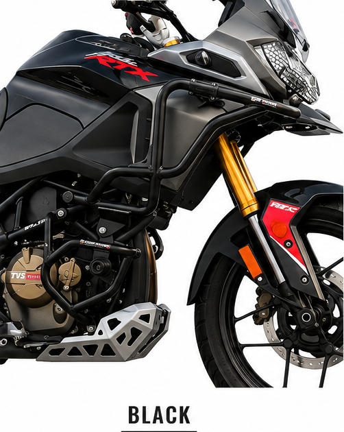 Catahawk Safety TVS Apache RTX 300 black crash guard heavy duty engine protector