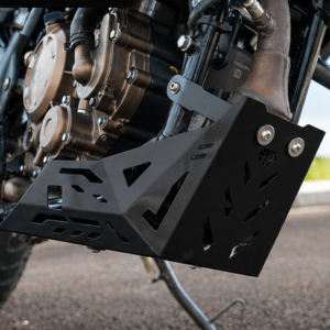Catahawk Safety black heavy-duty engine guard skid plate for adventure motorcycle with rugged off-road protection