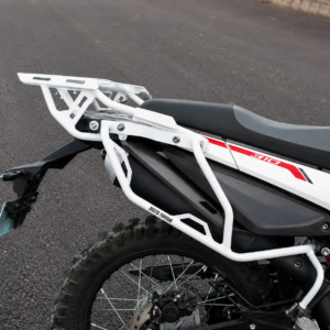 Hero XPulse 210 white saddle stay by Catahawk Safety heavy duty saddle bag support carrier